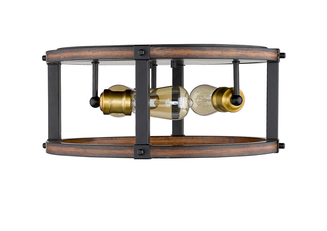 Z-Lite Kirkland 472F3R-RM Ceiling Light - Rustic Mahogany