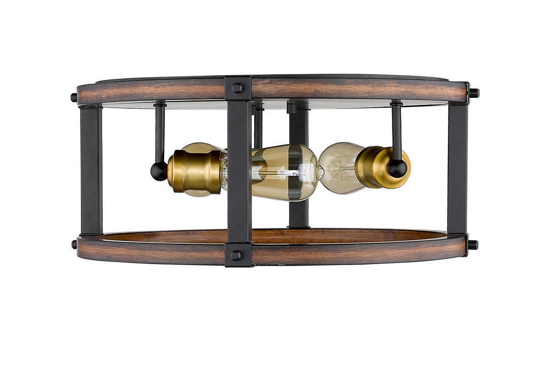 Z-Lite Kirkland 472F3R-RM Ceiling Light - Rustic Mahogany