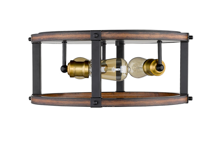 Z-Lite Kirkland 472F3R-RM Ceiling Light - Rustic Mahogany