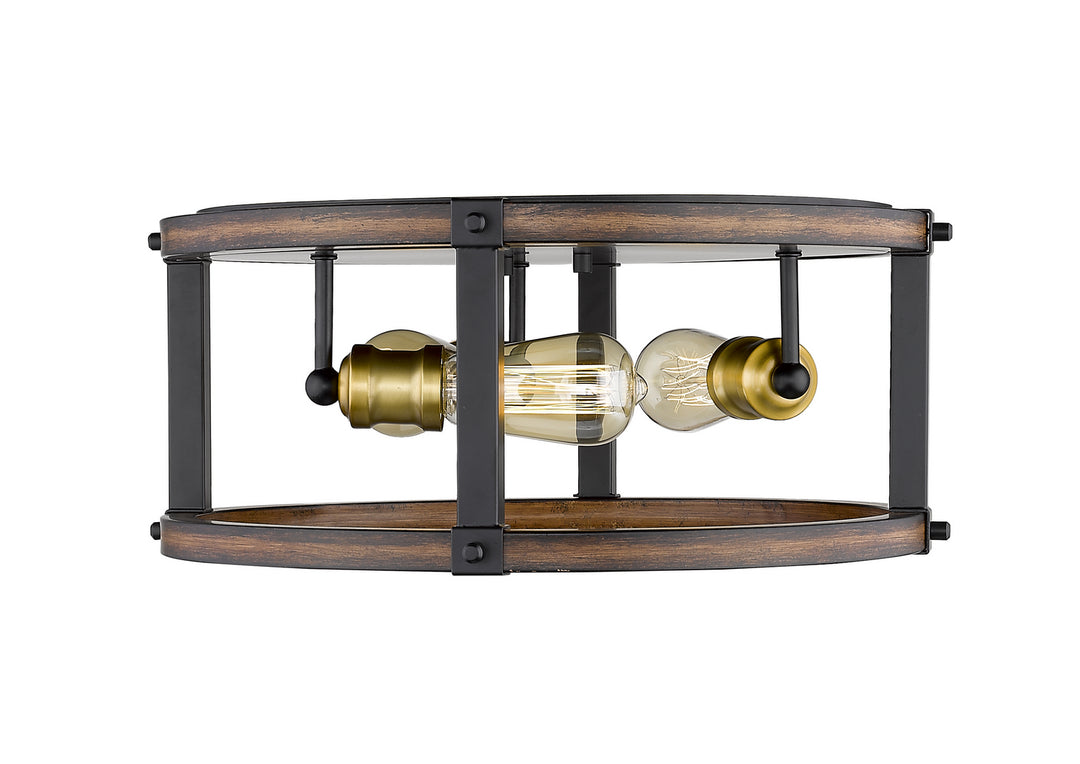 Z-Lite Kirkland 472F3R-RM Ceiling Light - Rustic Mahogany