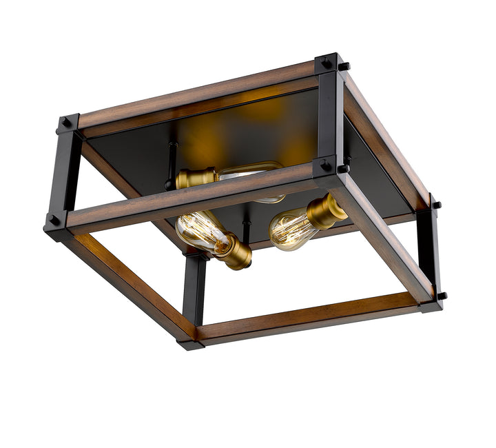 Z-Lite Kirkland 472F3S-RM Ceiling Light - Rustic Mahogany