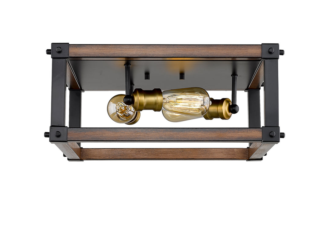 Z-Lite Kirkland 472F3S-RM Ceiling Light - Rustic Mahogany