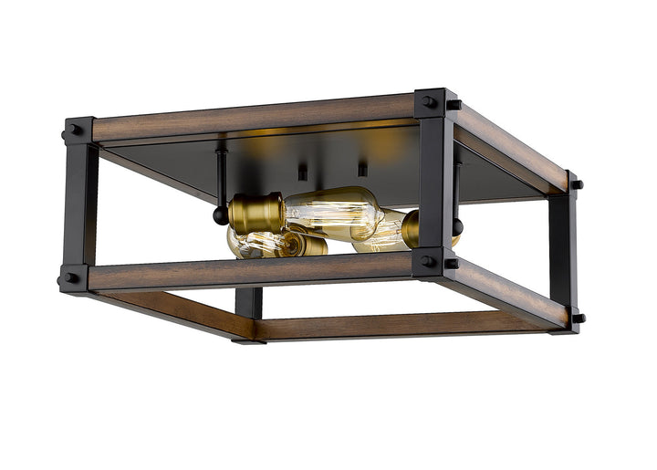 Z-Lite Kirkland 472F3S-RM Ceiling Light - Rustic Mahogany