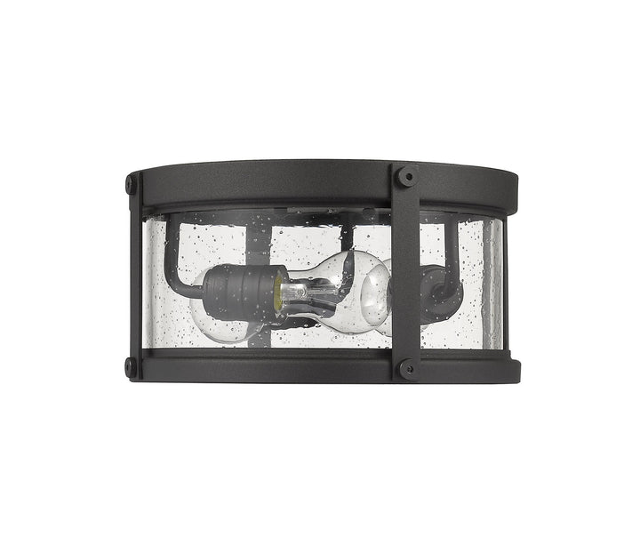 Z-Lite Lighting 569F-BK  Roundhouse Outdoor Black