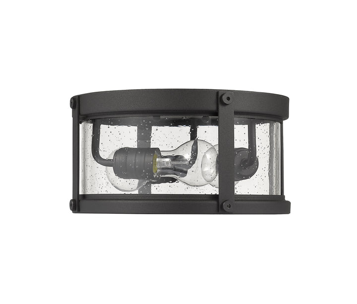 Z-Lite Lighting 569F-BK  Roundhouse Outdoor Black