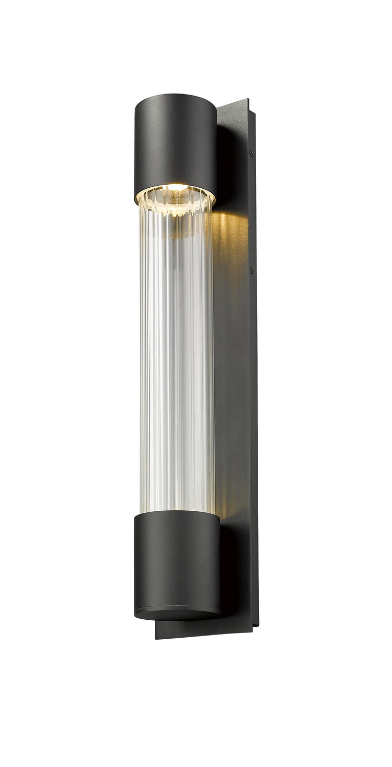 Z-Lite Lighting 575B-BK-LED Modern Striate Outdoor Black