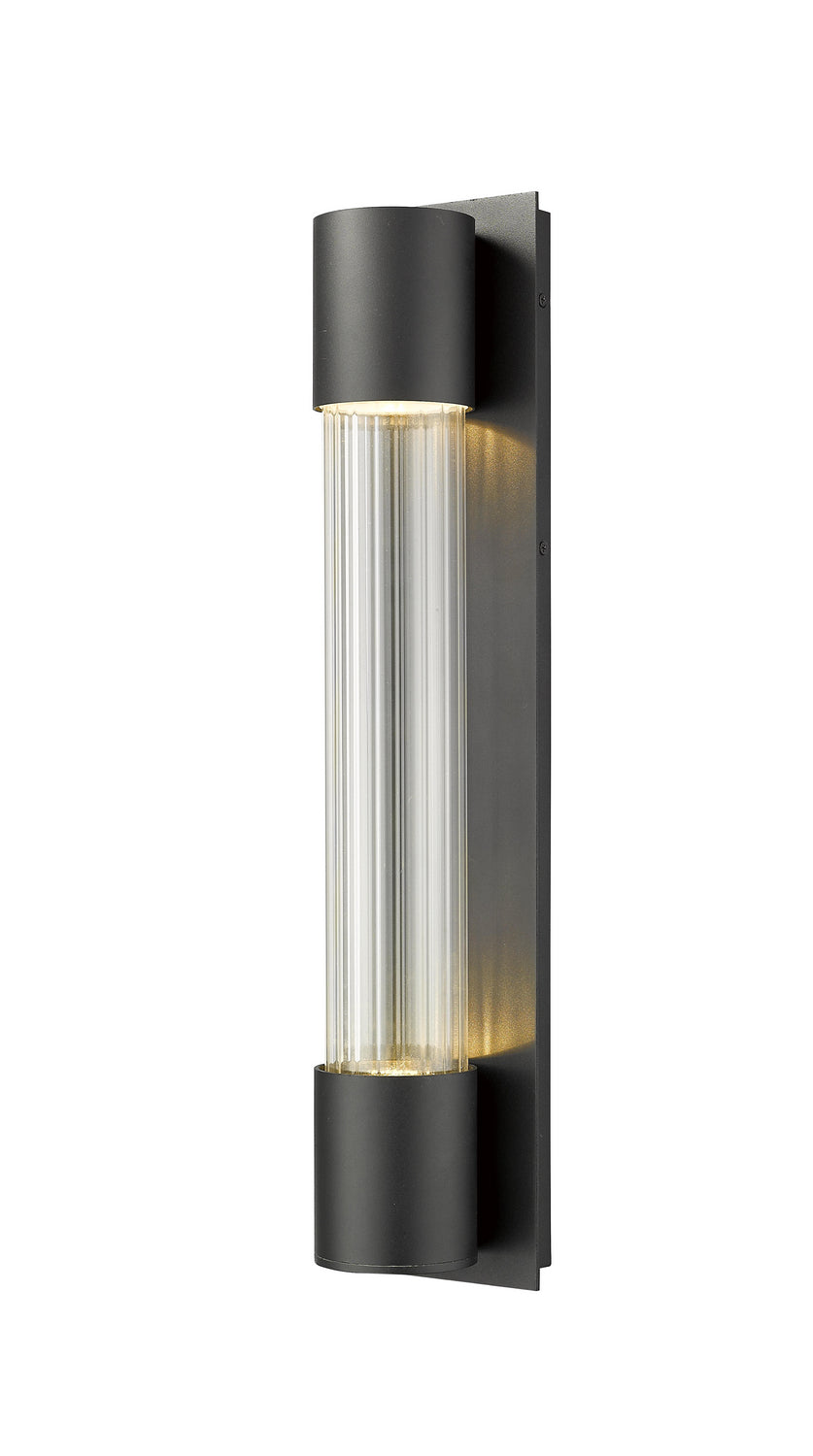 Z-Lite Lighting 575B-BK-LED Modern Striate Outdoor Black
