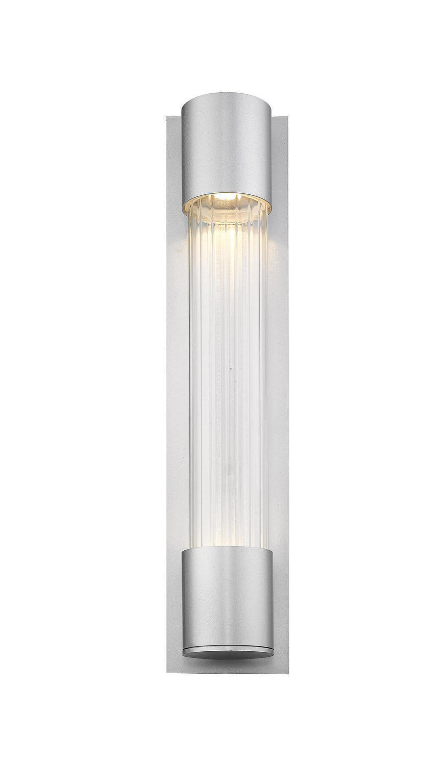 Z-Lite Lighting 575B-SL-LED Modern Striate Outdoor Silver