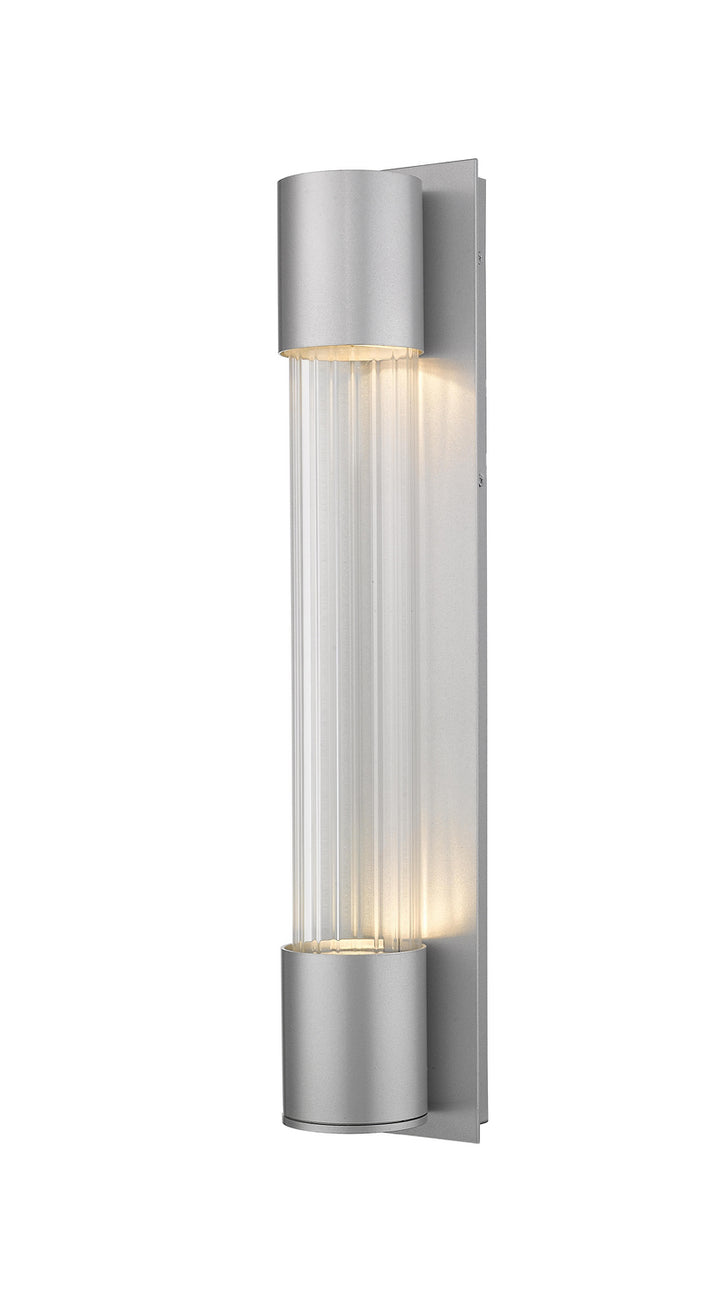 Z-Lite Lighting 575B-SL-LED Modern Striate Outdoor Silver