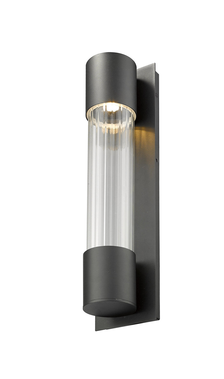 Z-Lite Lighting 575M-BK-LED Modern Striate Outdoor Black