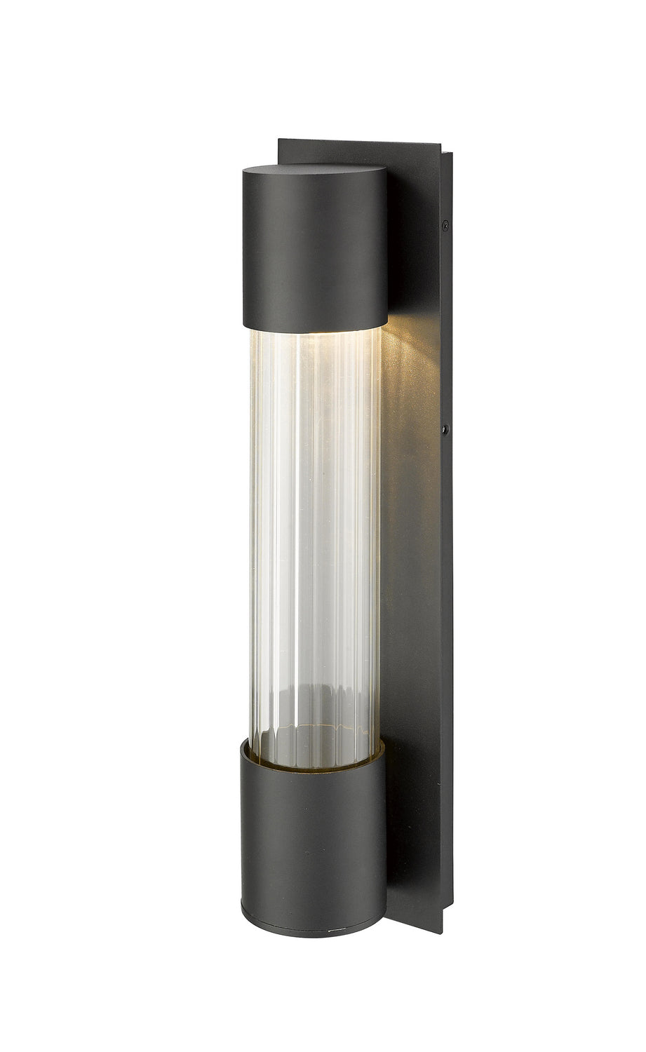 Z-Lite Lighting 575M-BK-LED Modern Striate Outdoor Black