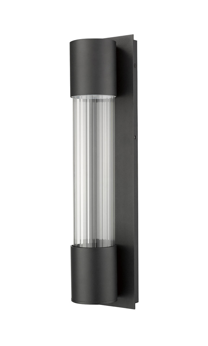 Z-Lite Lighting 575M-BK-LED Modern Striate Outdoor Black