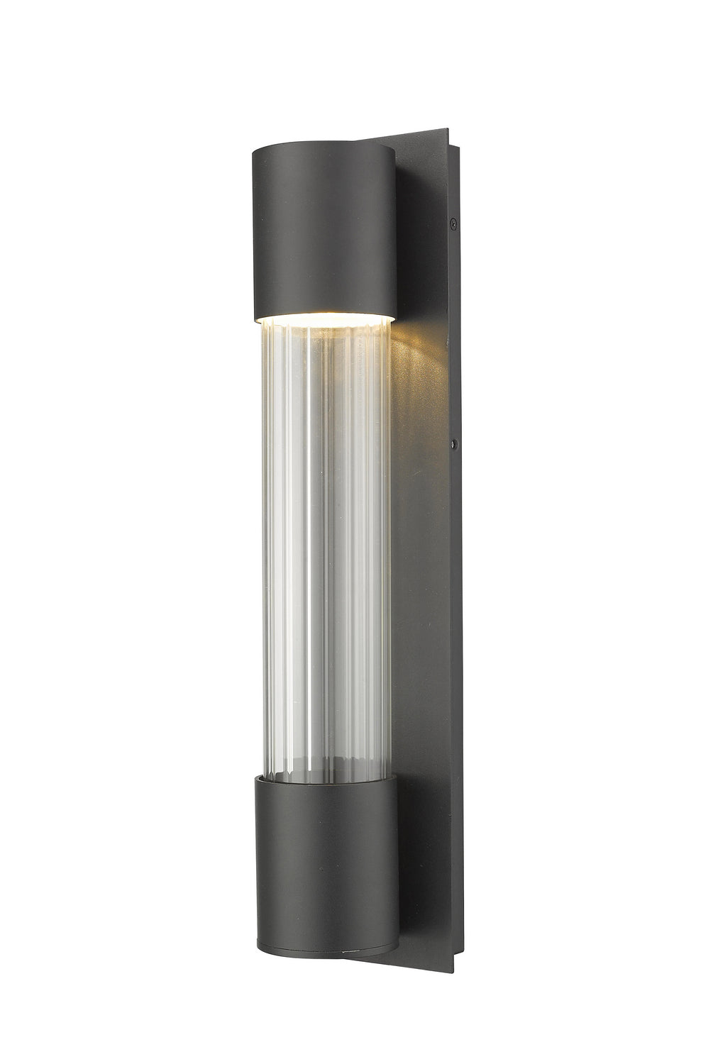 Z-Lite Lighting 575M-BK-LED Modern Striate Outdoor Black