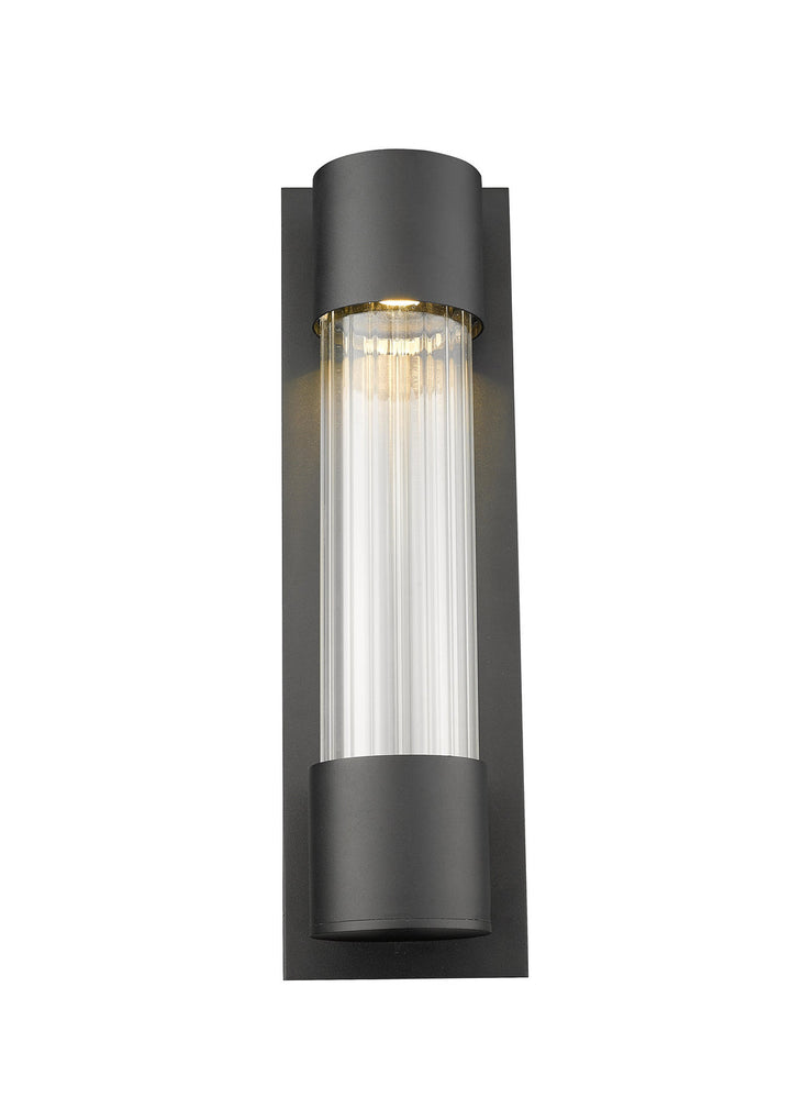 Z-Lite Lighting 575S-BK-LED Modern Striate Outdoor Black