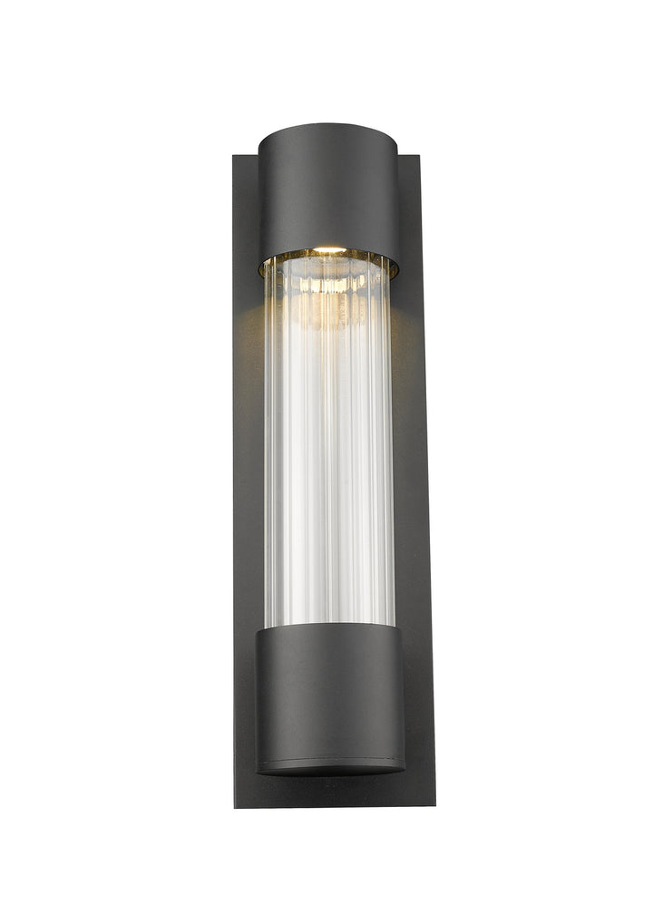 Z-Lite Lighting 575S-BK-LED Modern Striate Outdoor Black