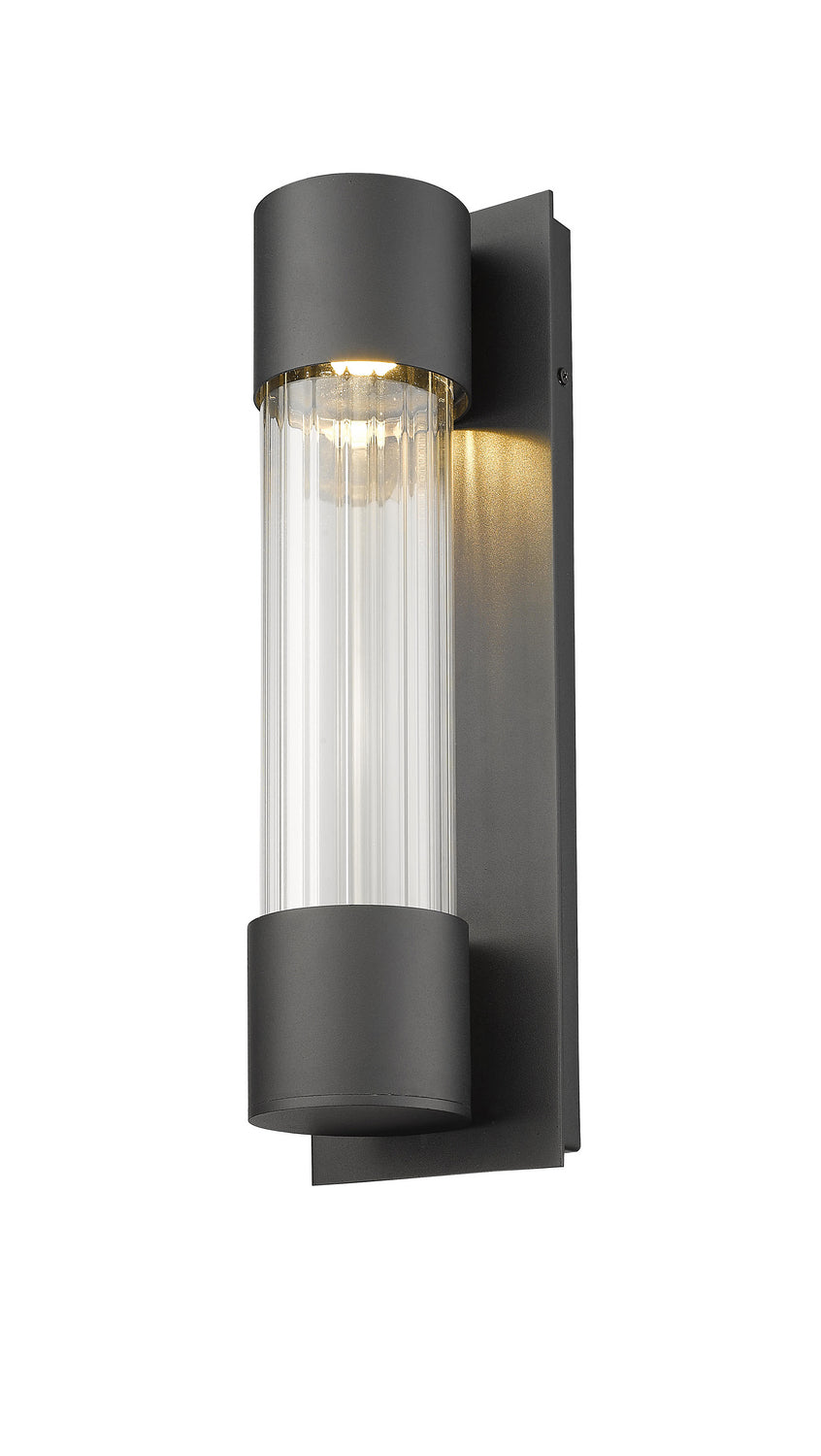 Z-Lite Lighting 575S-BK-LED Modern Striate Outdoor Black