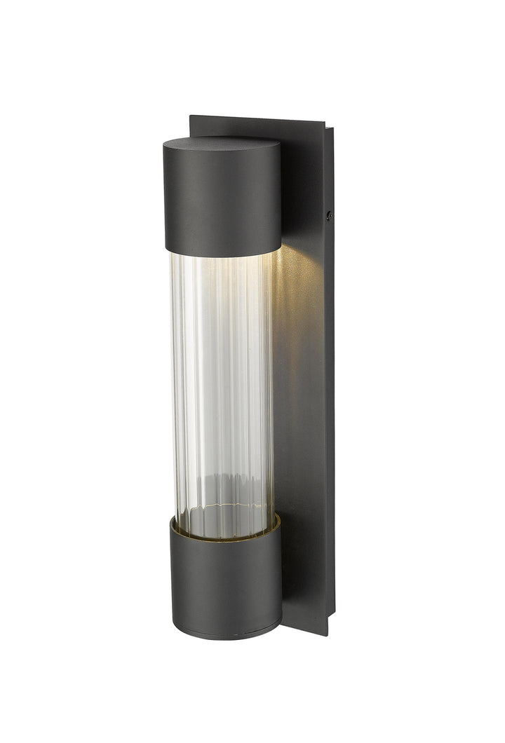 Z-Lite Lighting 575S-BK-LED Modern Striate Outdoor Black