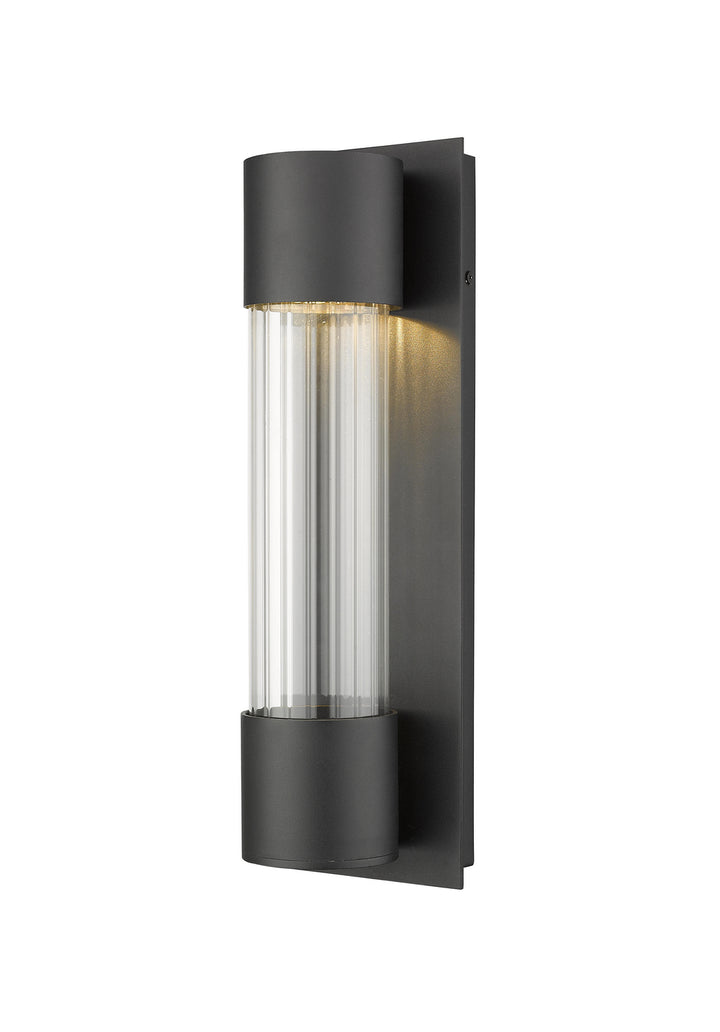 Z-Lite Lighting 575S-BK-LED Modern Striate Outdoor Black