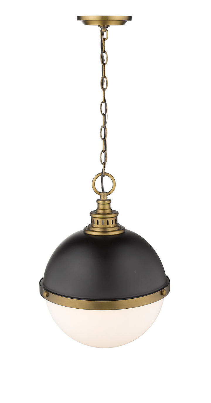 Z-Lite Peyton 619P14-MB-FB Pendant Light - Matte Black / Factory Bronze