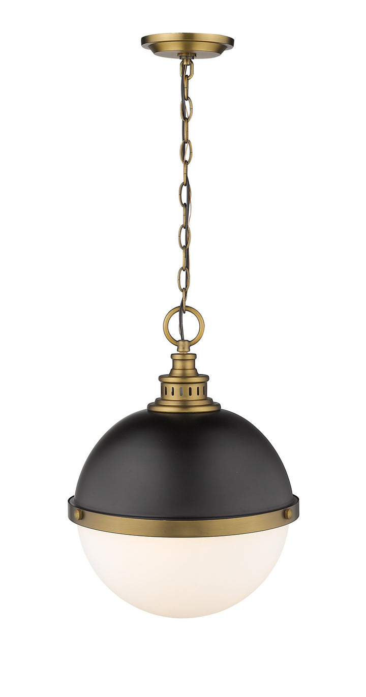 Z-Lite Peyton 619P14-MB-FB Pendant Light - Matte Black / Factory Bronze