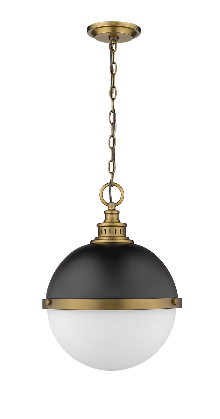 Z-Lite Peyton 619P14-MB-FB Pendant Light - Matte Black / Factory Bronze