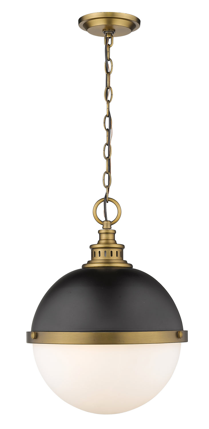 Z-Lite Peyton 619P14-MB-FB Pendant Light - Matte Black / Factory Bronze