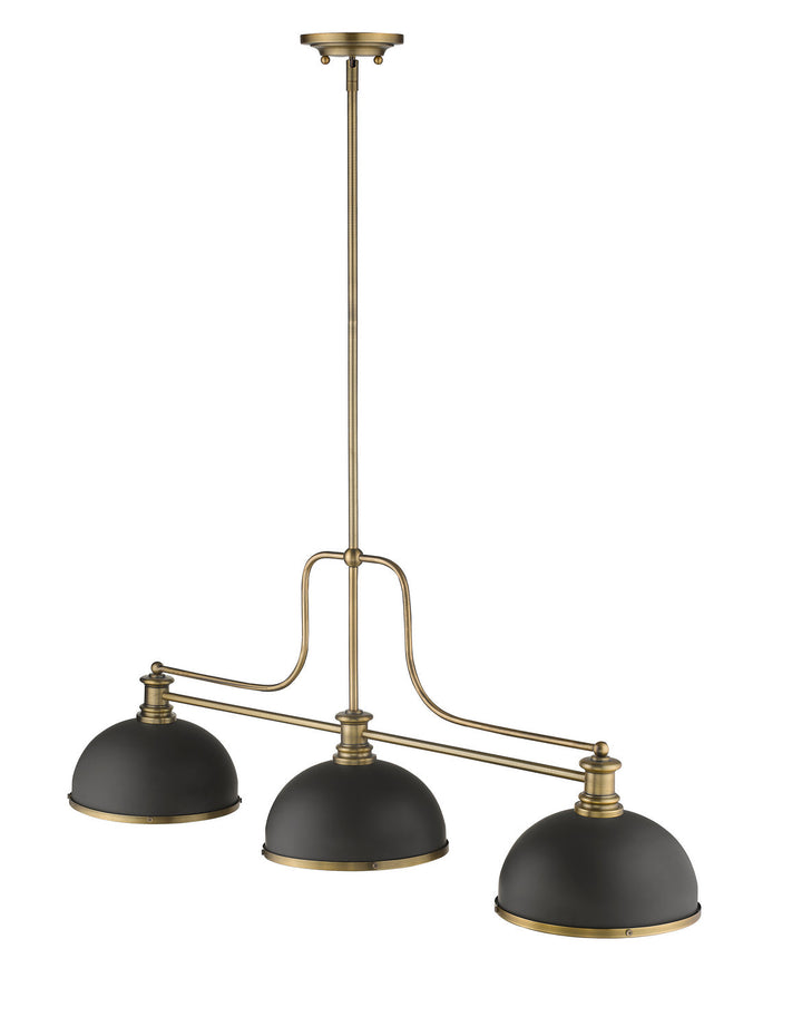 Z-Lite Melange 725-3HBR-D12BRZ+HBR Pendant Light - Heritage Brass