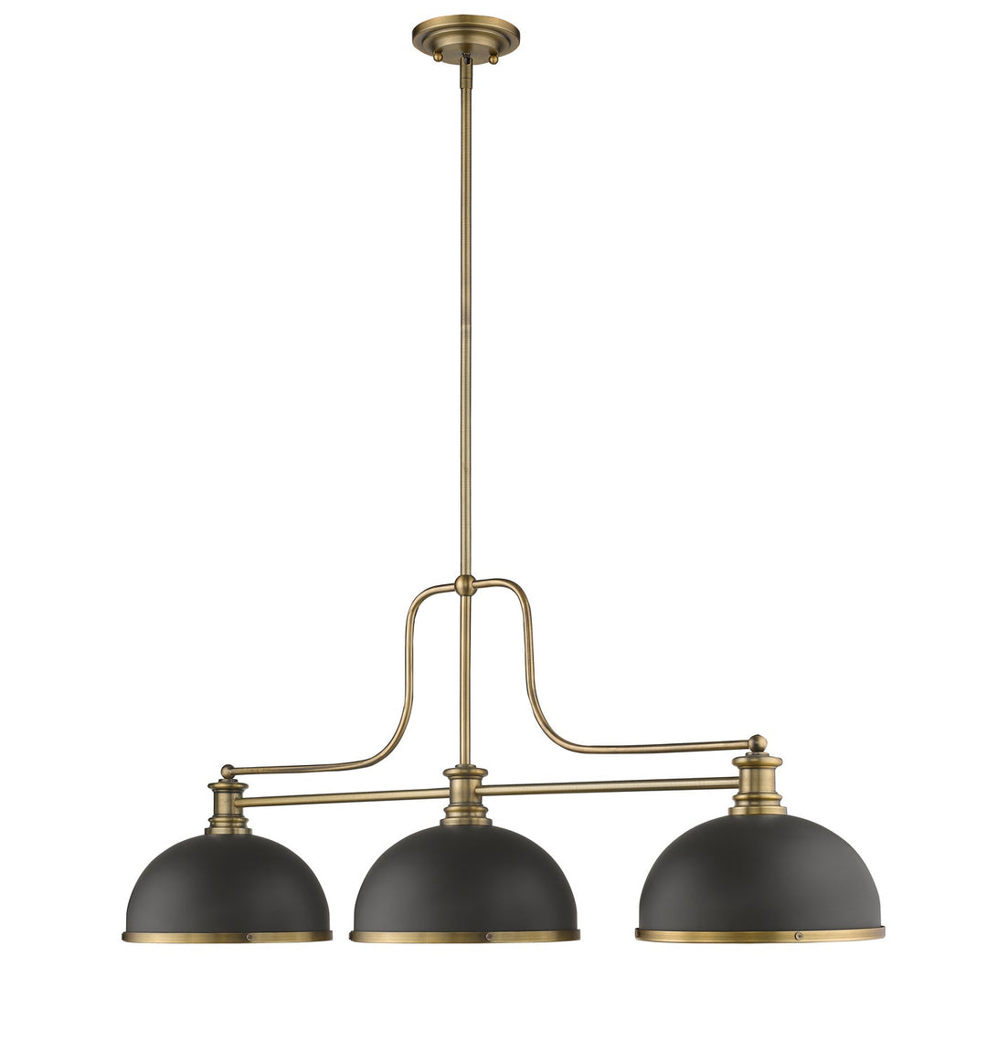 Z-Lite Melange 725-3HBR-D12BRZ+HBR Pendant Light - Heritage Brass