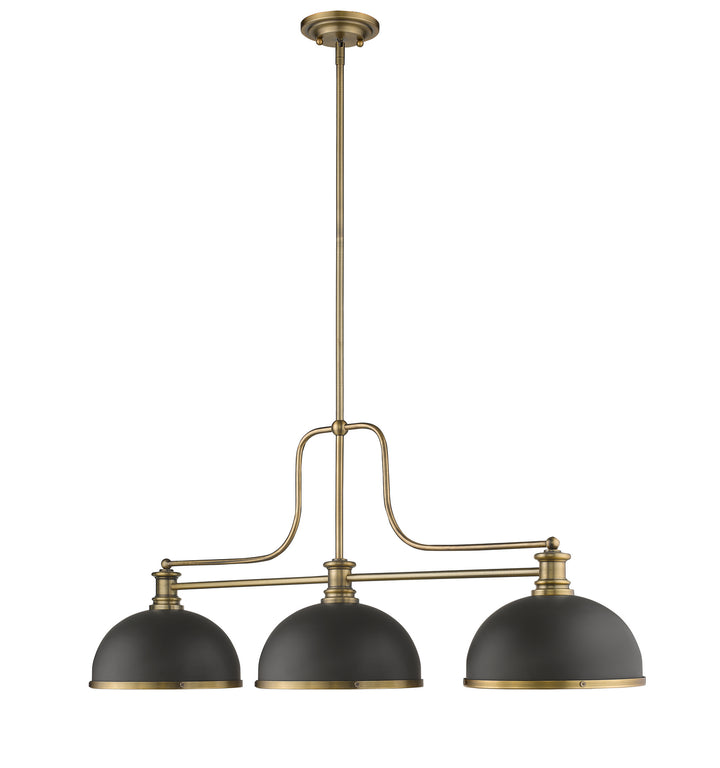 Z-Lite Melange 725-3HBR-D12BRZ+HBR Pendant Light - Heritage Brass