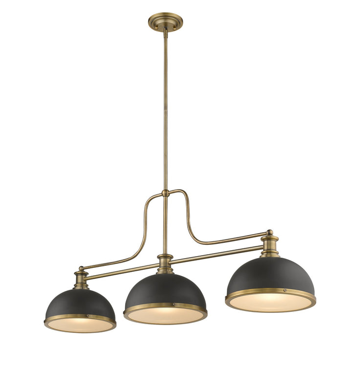 Z-Lite Melange 725-3HBR-D12BRZ+HBR Pendant Light - Heritage Brass