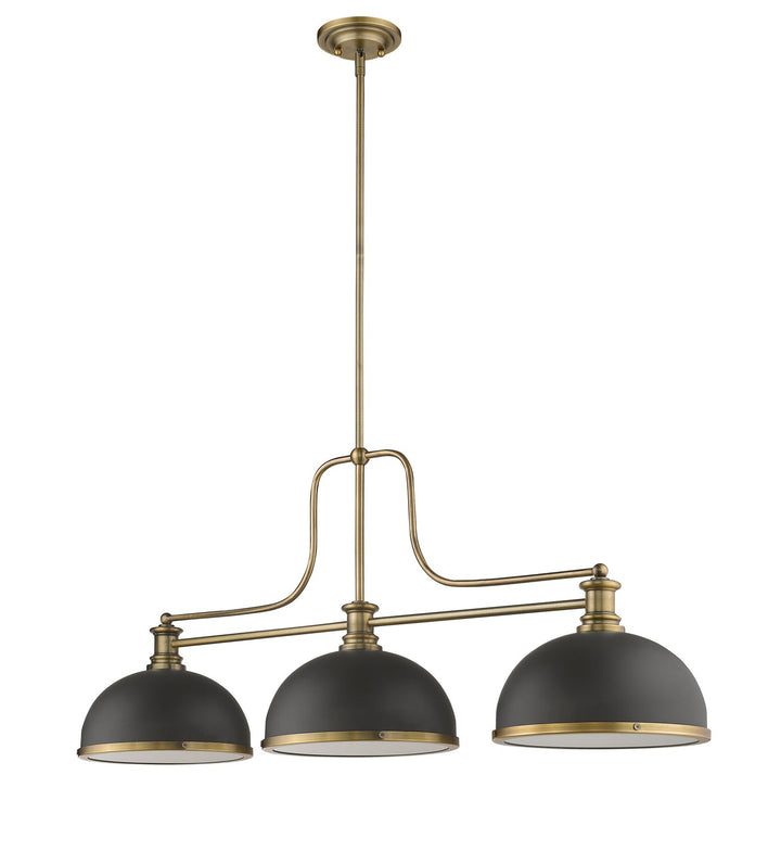 Z-Lite Melange 725-3HBR-D12BRZ+HBR Pendant Light - Heritage Brass