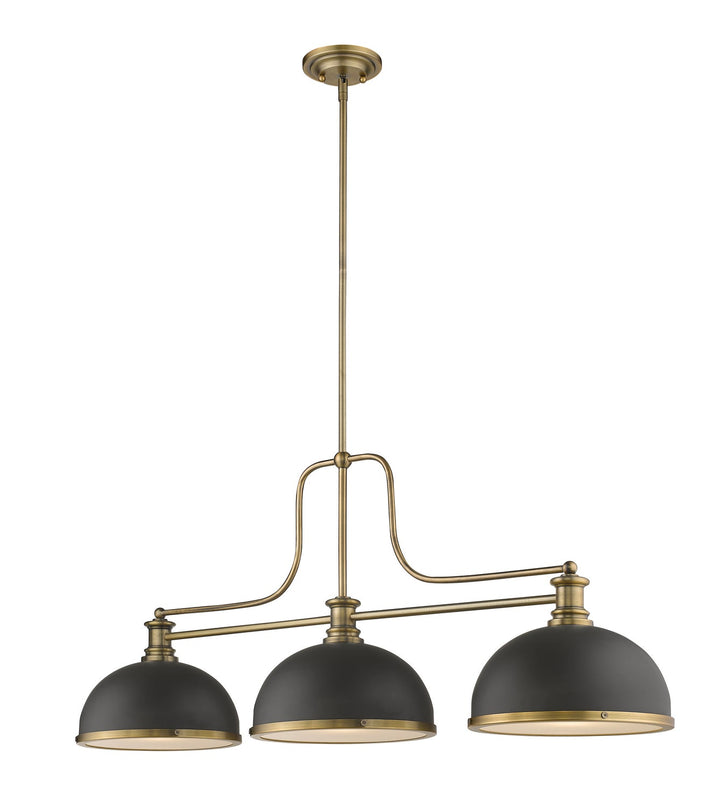 Z-Lite Melange 725-3HBR-D12BRZ+HBR Pendant Light - Heritage Brass
