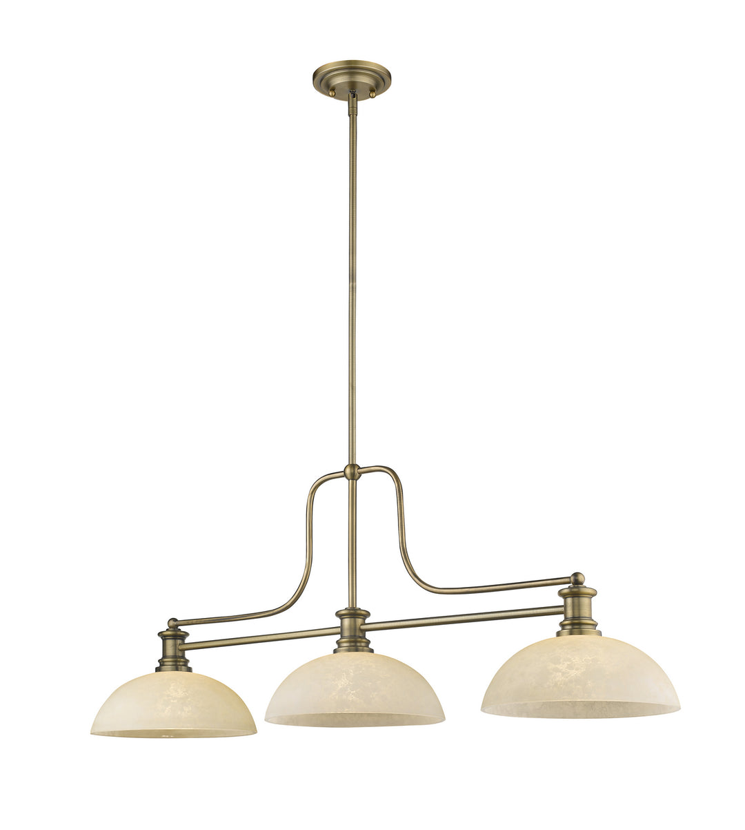 Z-Lite Melange 725-3HBR-DGM14 Pendant Light - Heritage Brass