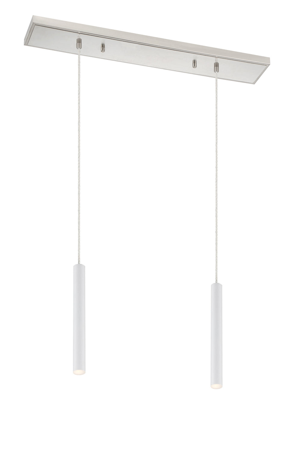 Z-Lite Forest 917MP12-WH-LED-2LBN Pendant Light - Brushed Nickel
