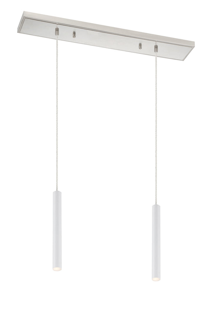 Z-Lite Forest 917MP12-WH-LED-2LBN Pendant Light - Brushed Nickel