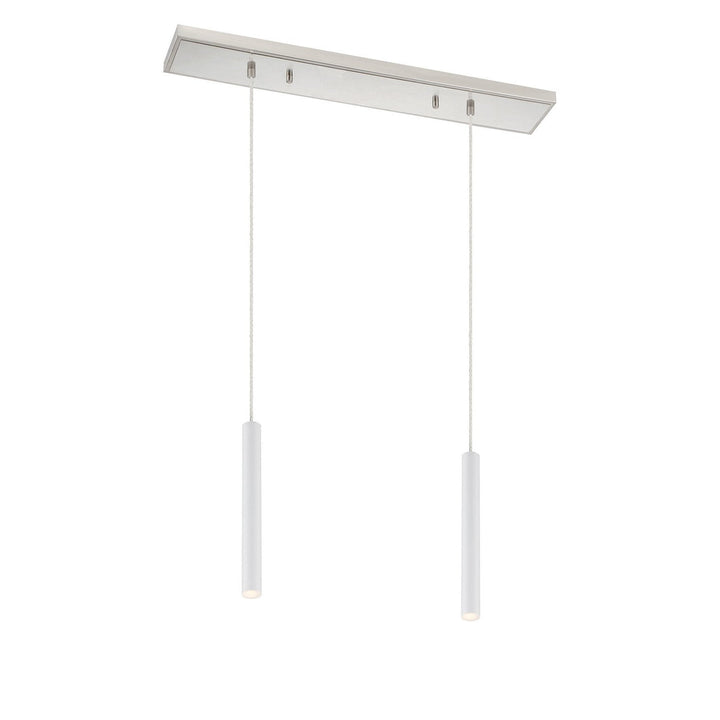 Z-Lite Forest 917MP12-WH-LED-2LBN Pendant Light - Brushed Nickel