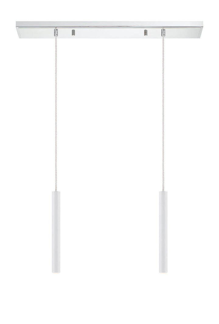 Z-Lite Forest 917MP12-WH-LED-2LCH Pendant Light - Chrome