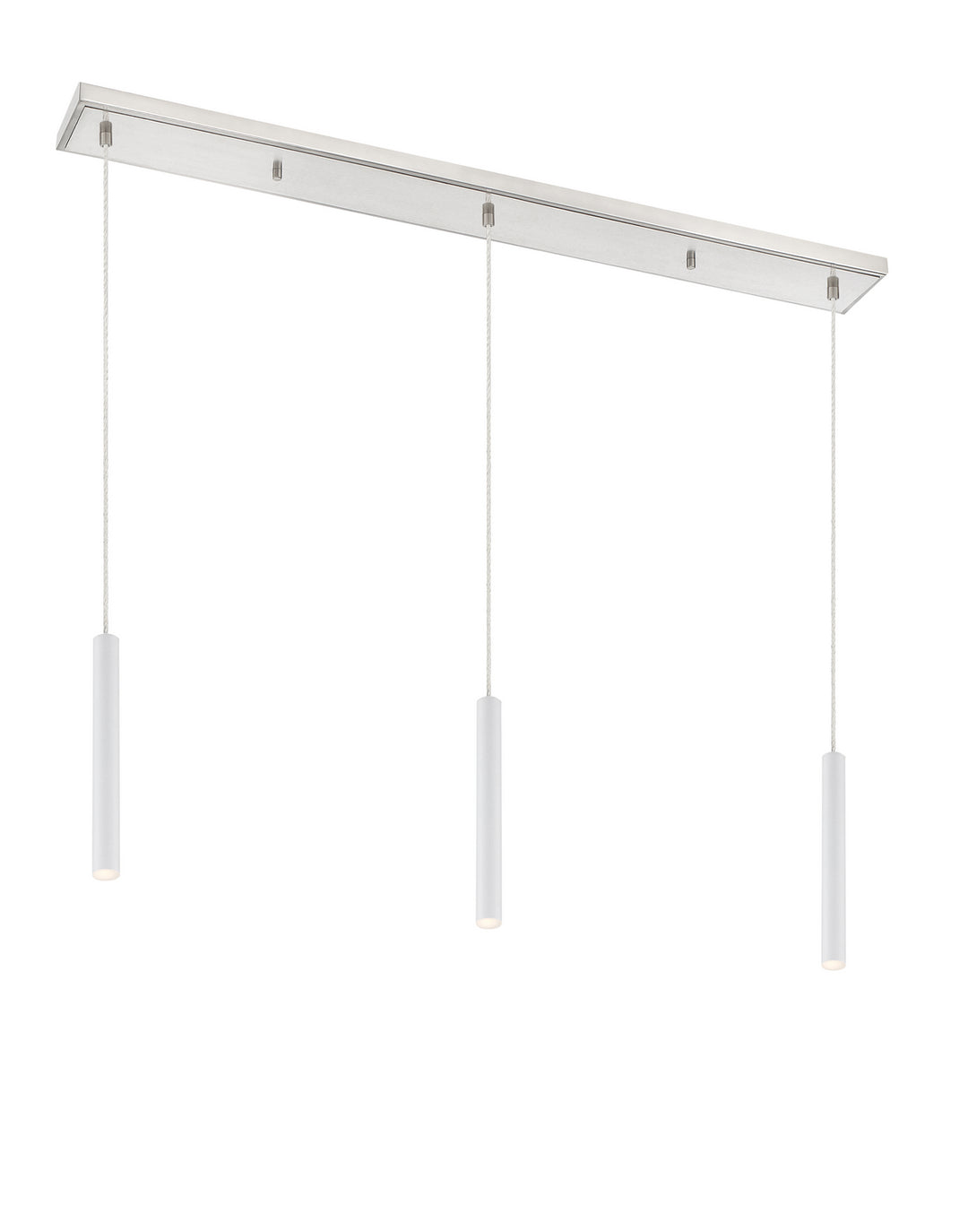 Z-Lite Forest 917MP12-WH-LED-3LBN Pendant Light - Brushed Nickel