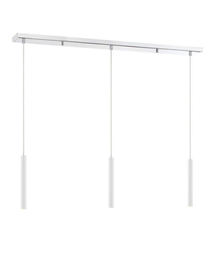 Z-Lite Forest 917MP12-WH-LED-3LCH Pendant Light - Chrome