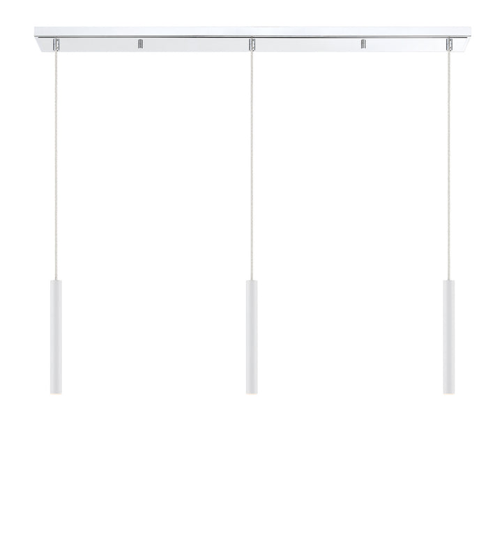 Z-Lite Forest 917MP12-WH-LED-3LCH Pendant Light - Chrome