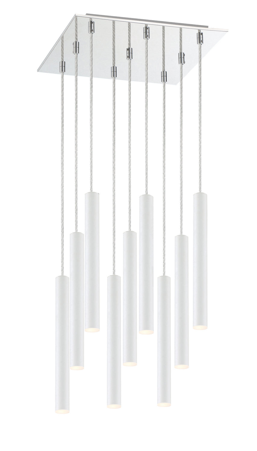 Z-Lite Forest 917MP12-WH-LED-9SCH Chandelier Light - Chrome