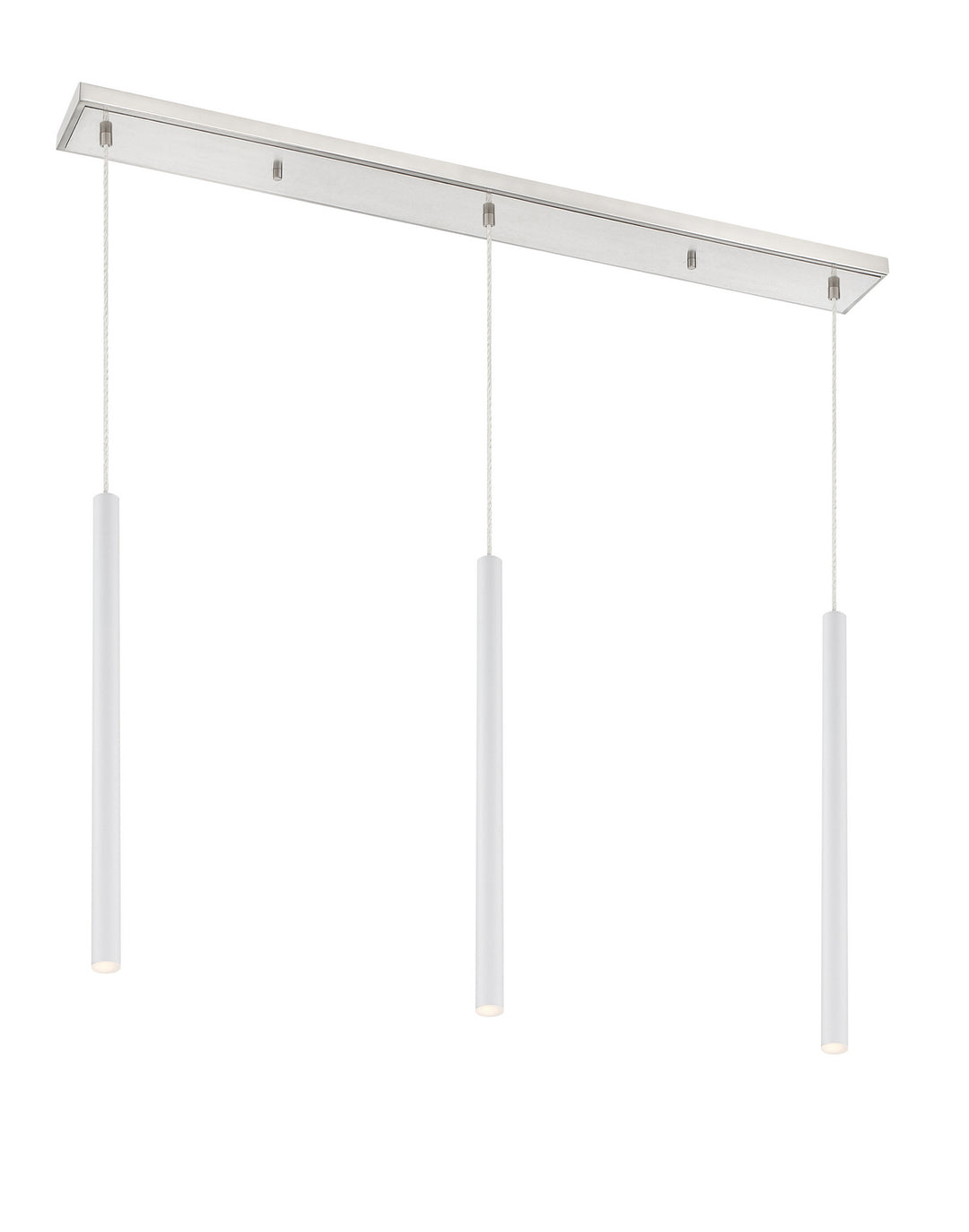 Z-Lite Forest 917MP24-WH-LED-3LBN Pendant Light - Brushed Nickel