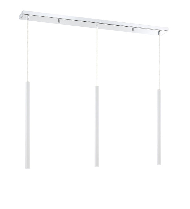 Z-Lite Forest 917MP24-WH-LED-3LCH Pendant Light - Chrome