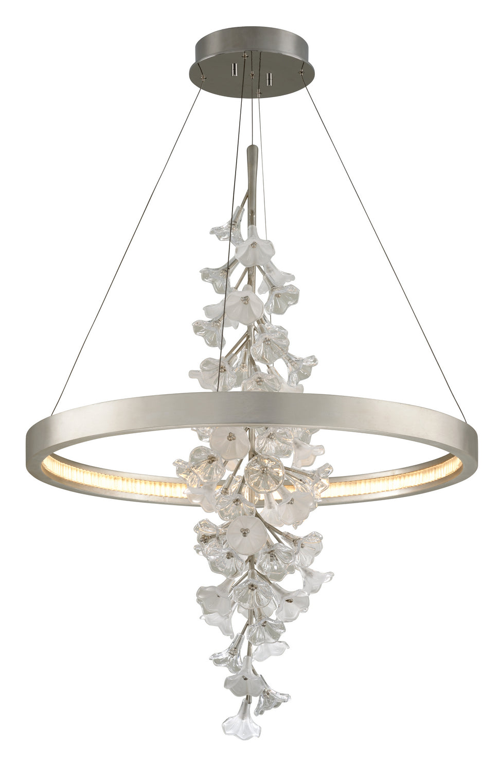 Corbett Jasmine 269-72 Pendant Light - Silver Leaf