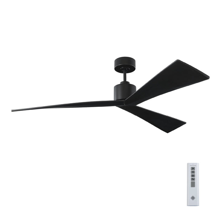 Visual Comfort Fan Adler 60 3ADR60BKBK Ceiling Fan - Matte Black, Matte Black/Matte Black/