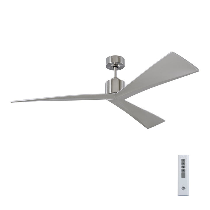 Visual Comfort Fan Adler 60 3ADR60BS Ceiling Fan - Brushed Steel, Silver ABS/Silver ABS/