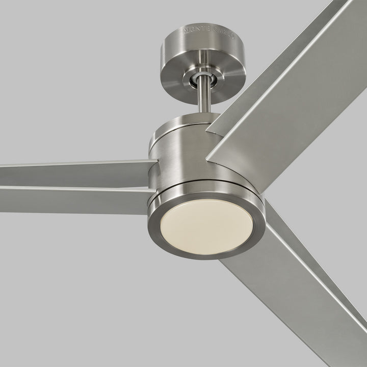 Visual Comfort Fan Armstrong 60 3AMR60BSD Ceiling Fan - Brushed Steel, Silver/Silver/