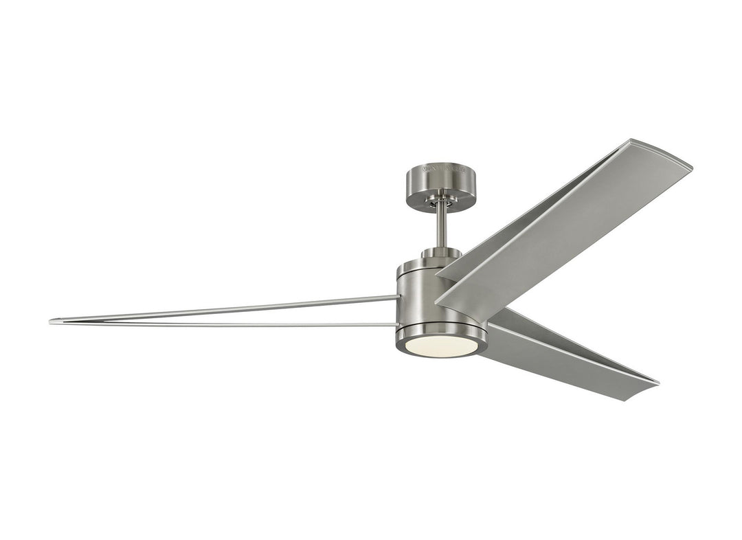 Visual Comfort Fan Armstrong 60 3AMR60BSD Ceiling Fan - Brushed Steel, Silver/Silver/