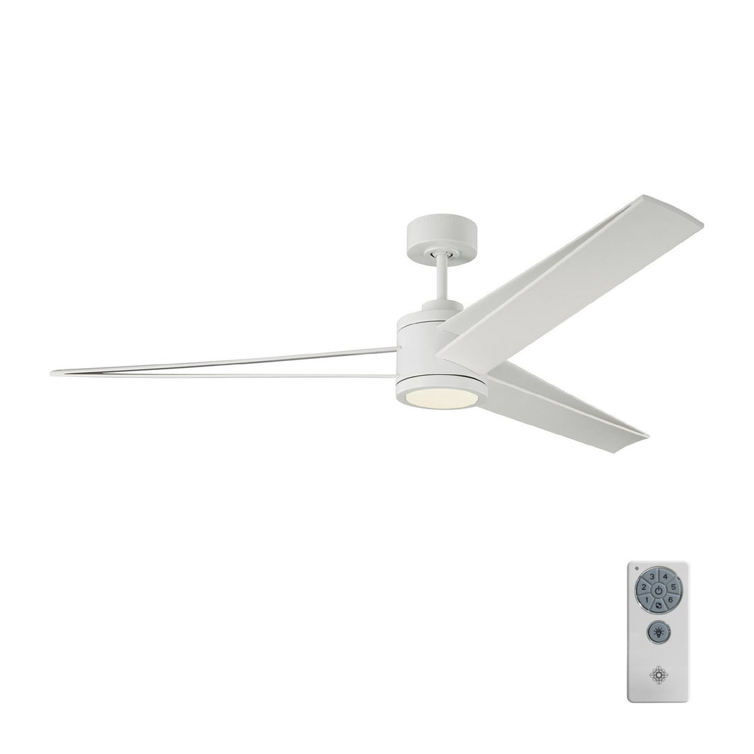 Visual Comfort Fan Armstrong 60 3AMR60RZWD Ceiling Fan - Matte White, Matte White ABS/Matte White ABS/