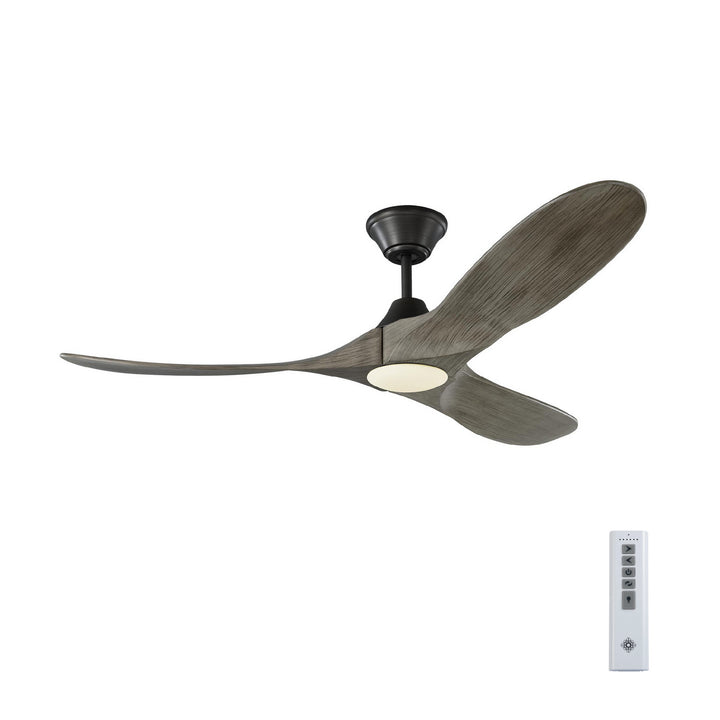 Visual Comfort Fan Maverick 52 LED 3MAVR52AGPD Ceiling Fan - Aged Pewter, Light Grey Weathered Oak/Light Grey Weathered Oak/